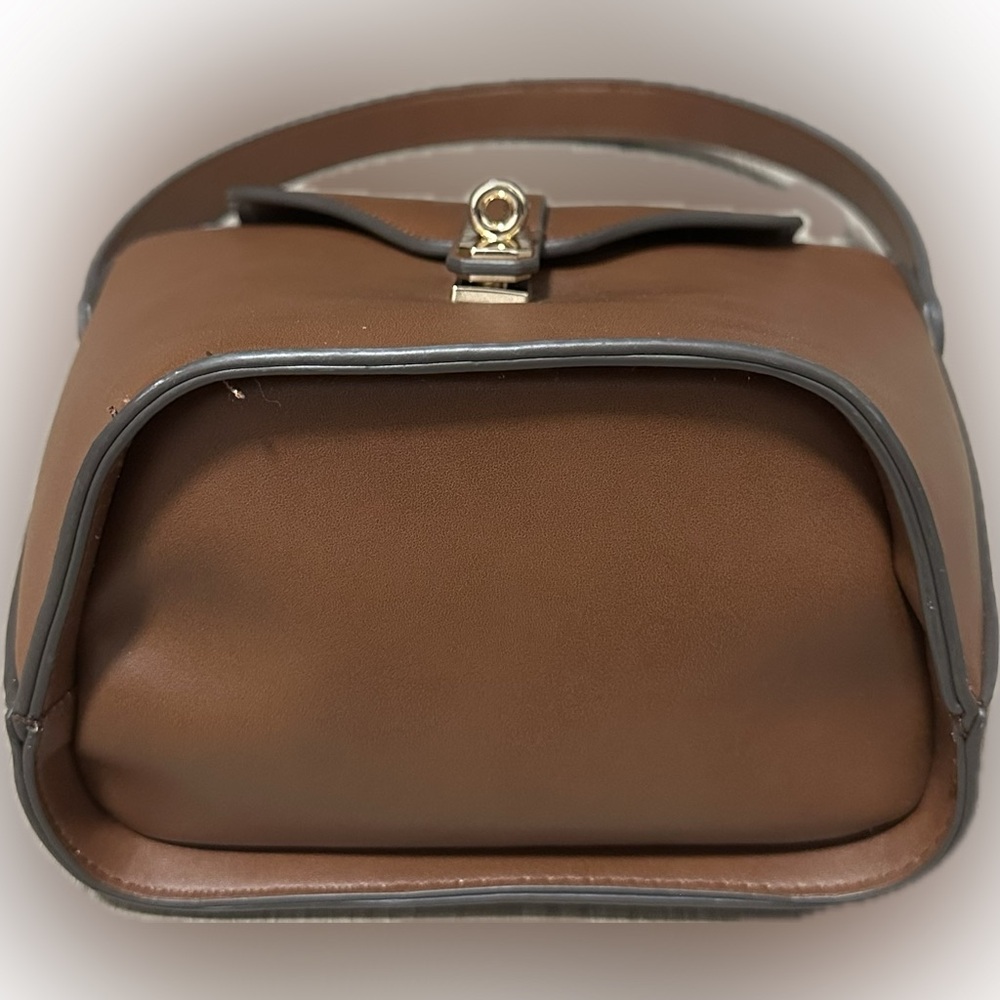 Mango Structured Bucket Bag | Cognac - Picture 9 of 12